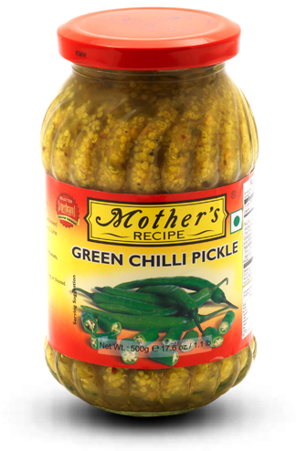 mother's green chilli pickle-500 gm