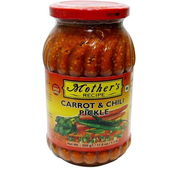 mother's carrot & chilli pickle-500 gm