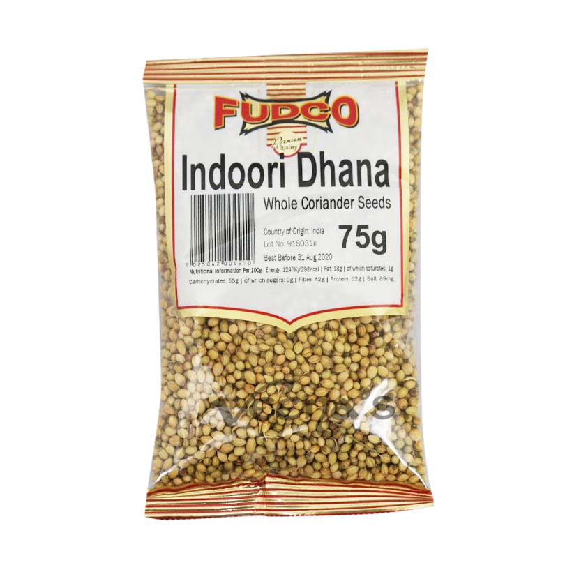 Fudco Indoori Dhana / Whole Coriander Seeds-75GM